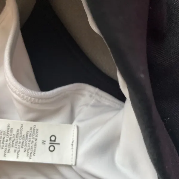 Alo Yoga Airbrush Double Up Bra Black/White M - Image 4