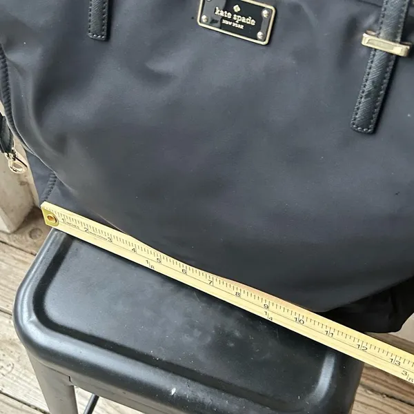 Kate Spade Kaylie Baby Bag Classic Black Nylon Tote Diaper Bag - Image 4