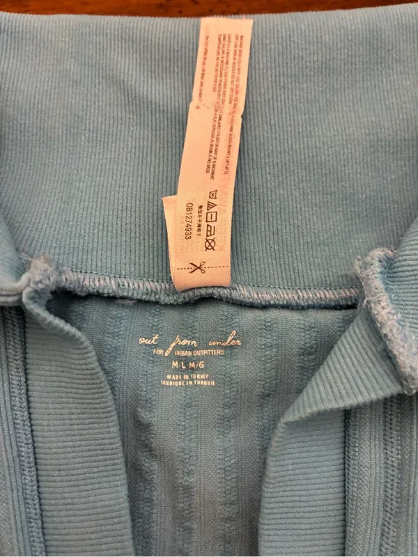 Urban Outfitters Out From Under Break Point Tank Top Medium Large Blue Collared - Image 2