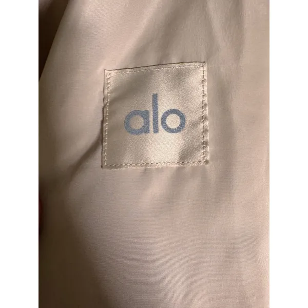 Alo Yoga Womens Tan San Dune Snap Front Coaches Jacket XL - Image 6