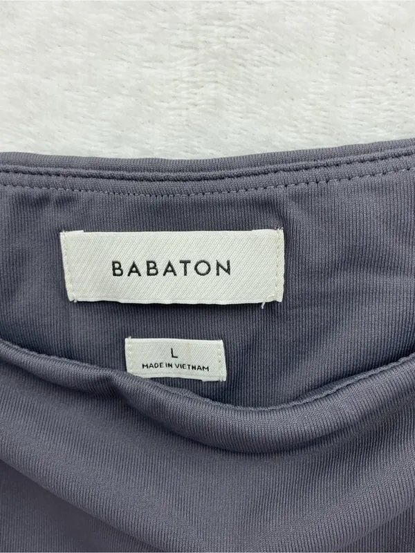 NWT Babaton Charcoal Long-Sleeve Square Neck Bodycon Dress - Image 3