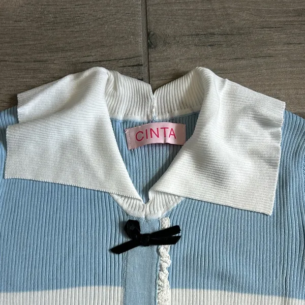 Cinta stripe sweater White Size L - Image 6