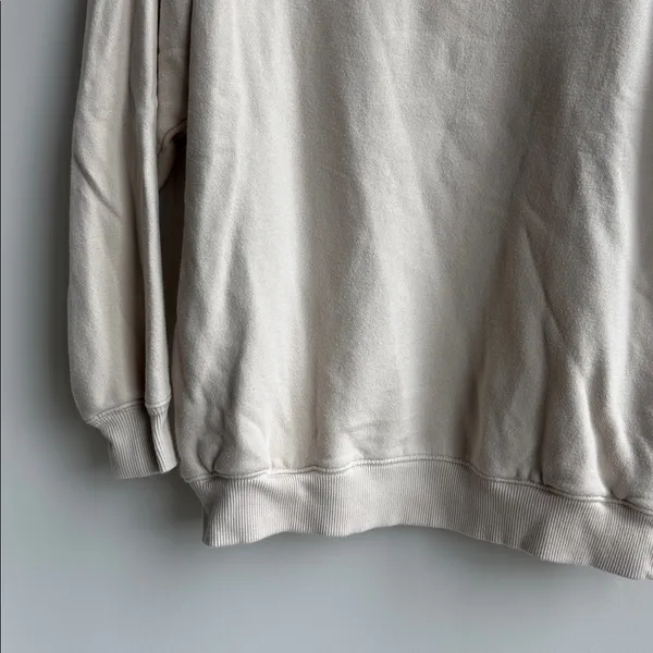 Aerie Cream Cowl Neck Sweatshirt Size XS - Image 3