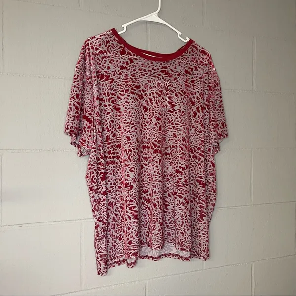We The Free Teddy Burnout Short Sleeve T-shirt in Berry Combo NWT Women's Medium - Image 4