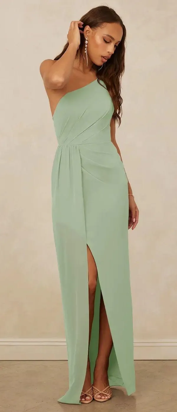 Azazie Dusty Sage Bridesmaid Dress - Image 3
