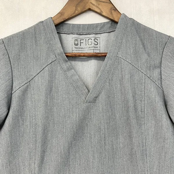 FIGS Technical Collection‎ Cayo Scrub Top Women XXS Grey Stretch Minimal Health - Image 3