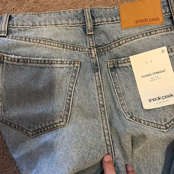 NWT Sneak Peek high rise straight leg jeans 25‎ - Image 9