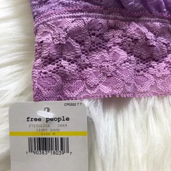 Free People Lace Bandeau Light Purple - Image 4