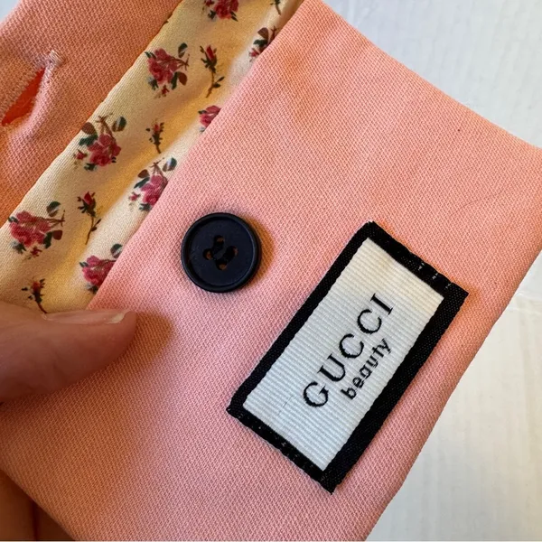 Gucci Beauty Pink Cotton Mini Bag Cosmetic Case Xtra Small - Image 7
