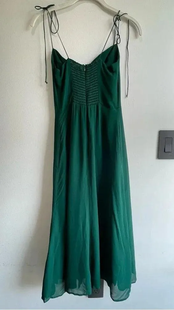 Reformation Juliette Dress Green 4 - Image 11