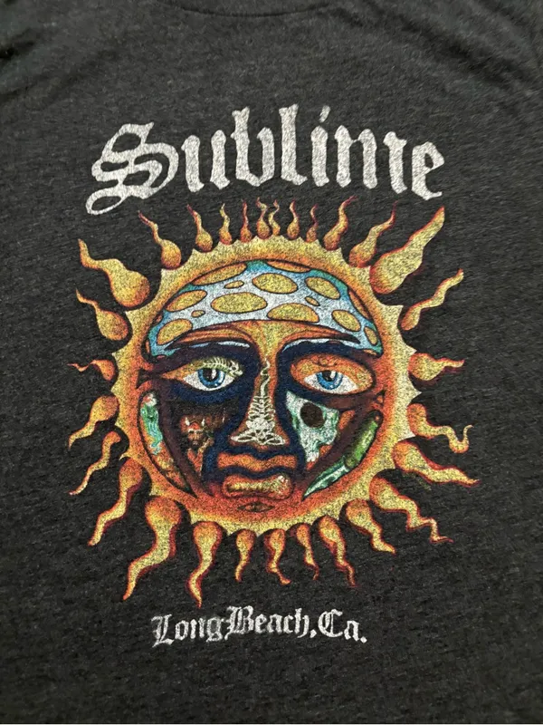 Sublime T-Shirt Women’s Size XL Charcoal Gray Long Beach Graphic Short Sleeve - Image 4