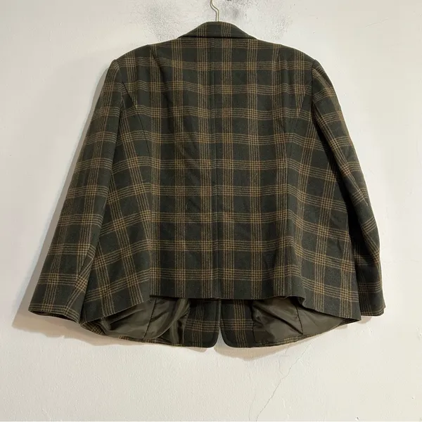 Vintage Talbots Wool Blend Plaid Blazer Jacket 22W Petite Preppy Academia Work - Image 6