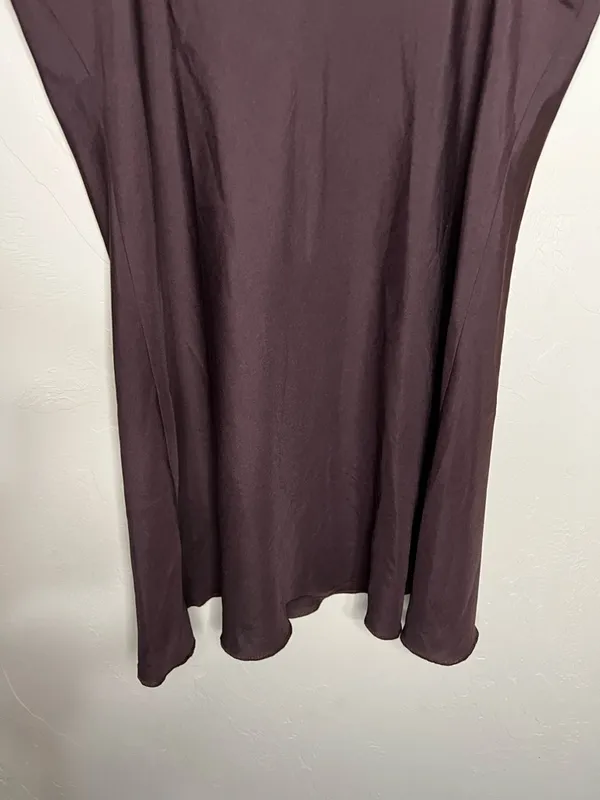 Anna Sui Vintage Chocolate Brown Sheer Spaghetti Strap Slip Mini Dress Y2K 90s - Image 9