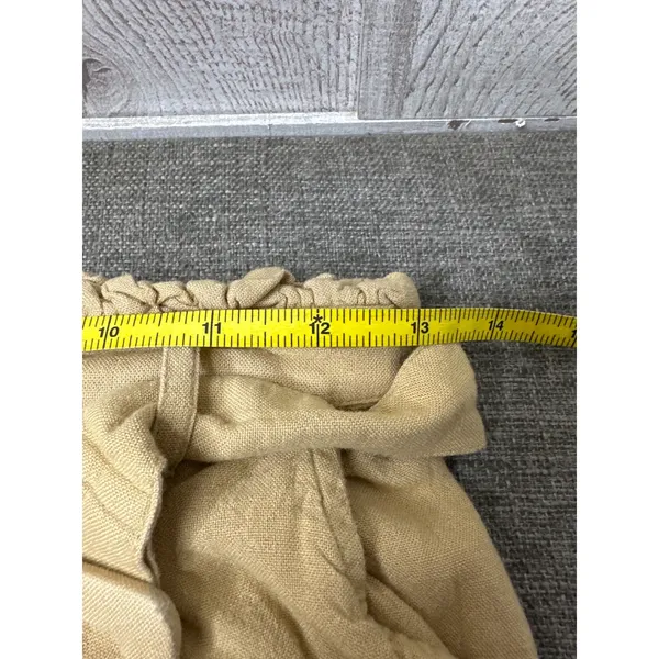 American Eagle Women Linen Blend Paperbag Wide Leg Lined Belted Pants Women S - Image 7