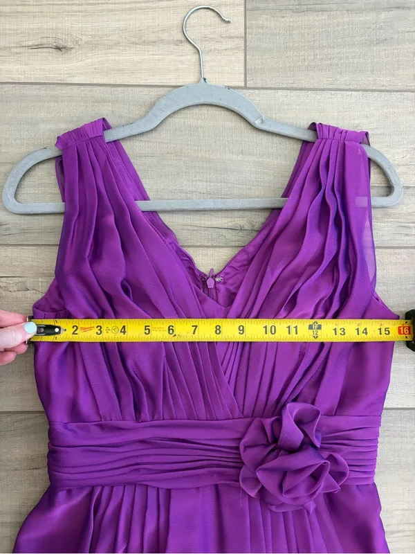 JS Collections Purple Sleeveless Chiffon V Neck A Line Formal Maxi Gown 6 - Image 11
