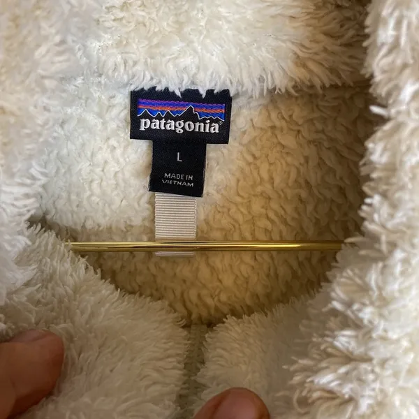Los Gatos Fleece Sherpa Jacket 1/4 Zip Pullover cream Sz Large EUC - Image 5