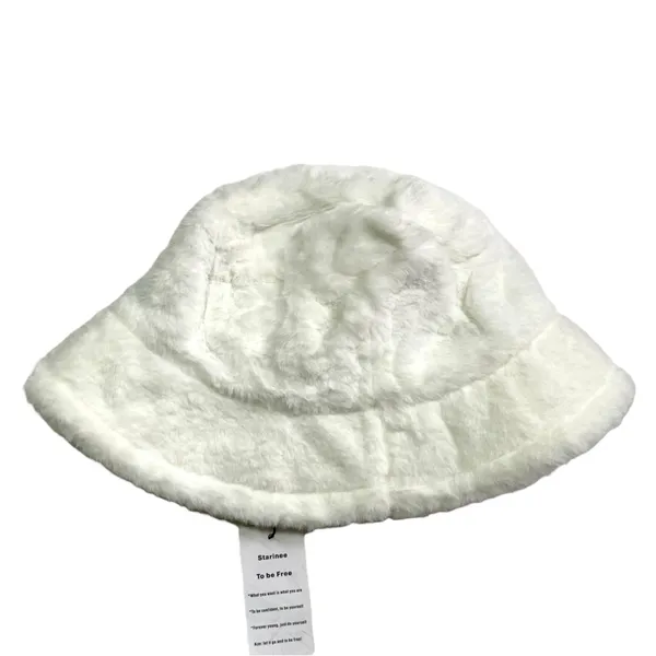 NWT Starinee White Faux Fur Bucket Hat - Image 2