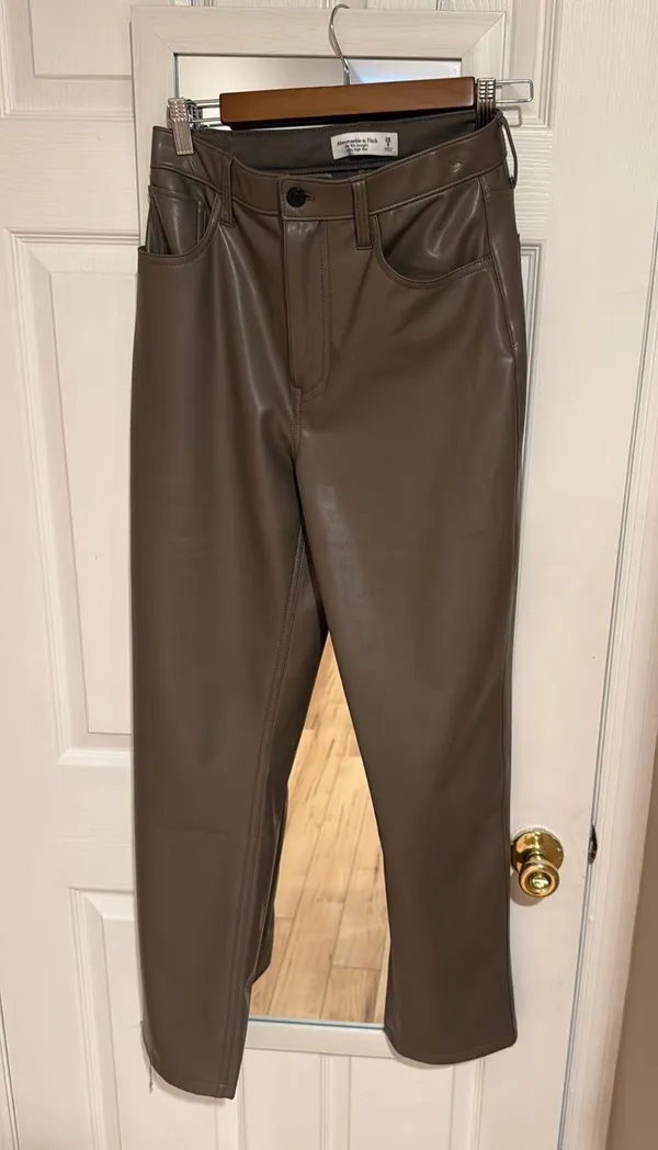 Abercrombie Leather Pants Size 28 - Image 3