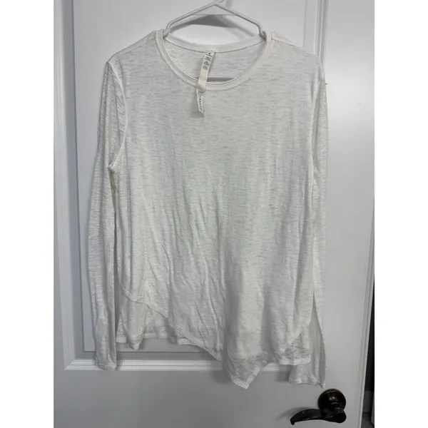 Lululemon Sweetest Day Long Sleeve Burnout Asymmetrical Top Size 10 - Image 3
