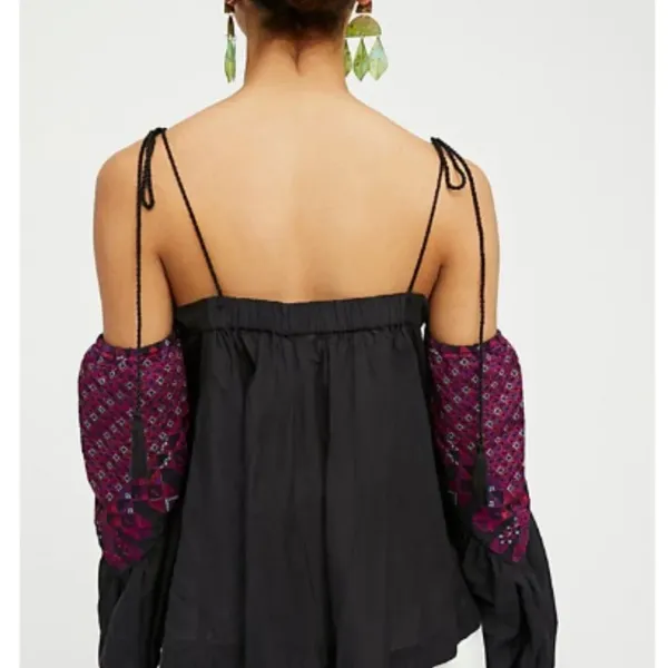 NWT Free People Vacay Vibin' Cold‎ Shoulder Top - Image 2