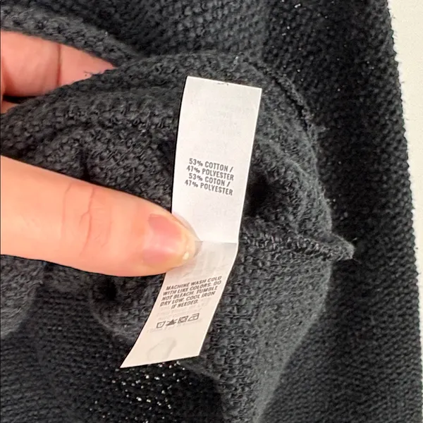 Aerie Snow Day Mock Neck Sweatshirt Boucle Women’s Size Medium Dark Gray Black - Image 6
