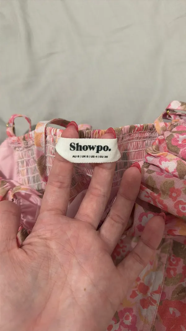 Showpo pink floral top - Image 3