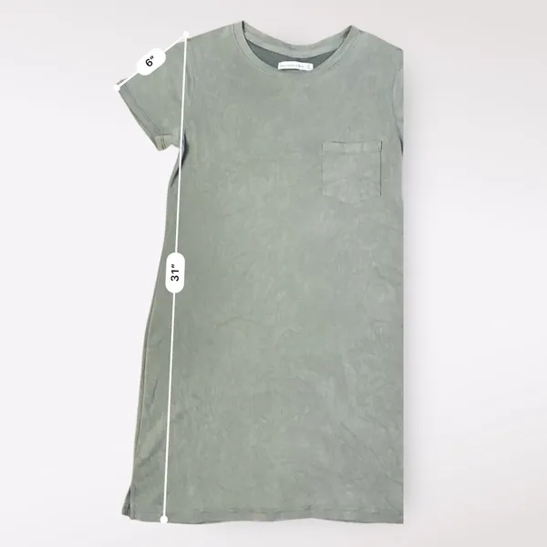 Abercrombie & Fitch Women’s Olive Green Short Sleeve Mini T-Shirt Dress Size‎ SP - Image 4