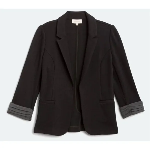 ✨SKIES ARE BLUE Asa Knit Black & Grey Sz Small Blazer✨ - Image 4