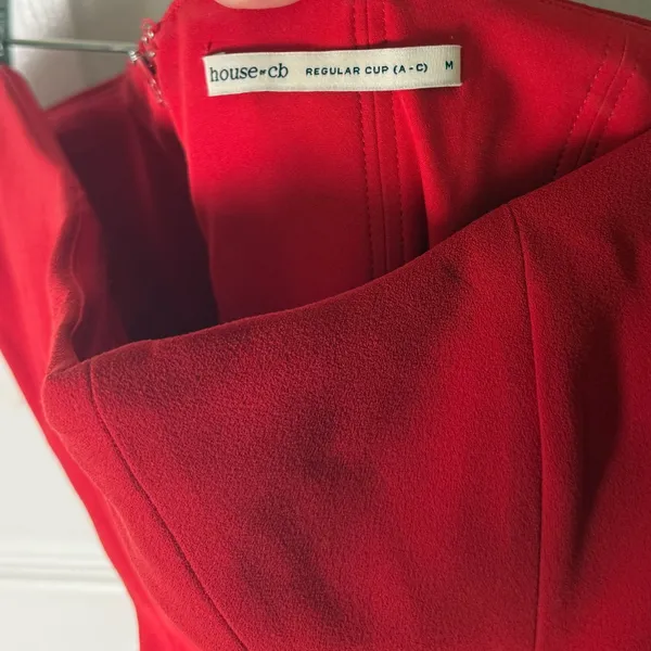 House of CB Persephone Scarlet Strapless Corset Maxi Dress M - Image 13