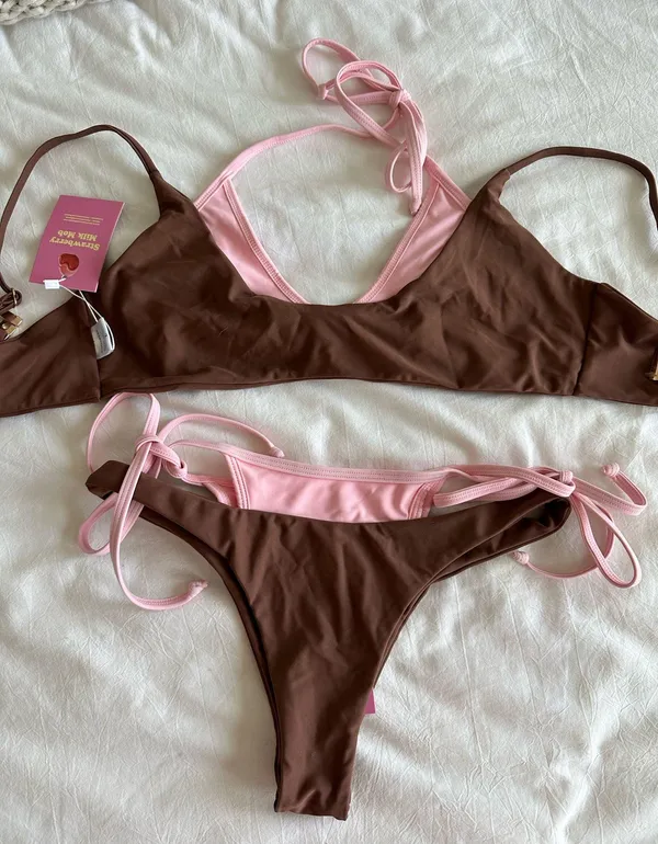 Strawberry Milk Mob bikini Brown Size M - Image 2