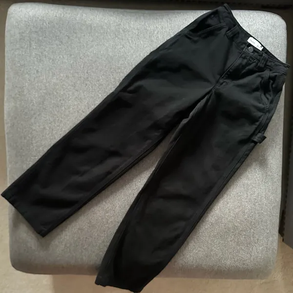 TNA Aritzia Black Wide Leg Cargo Pants 00 - Image 4