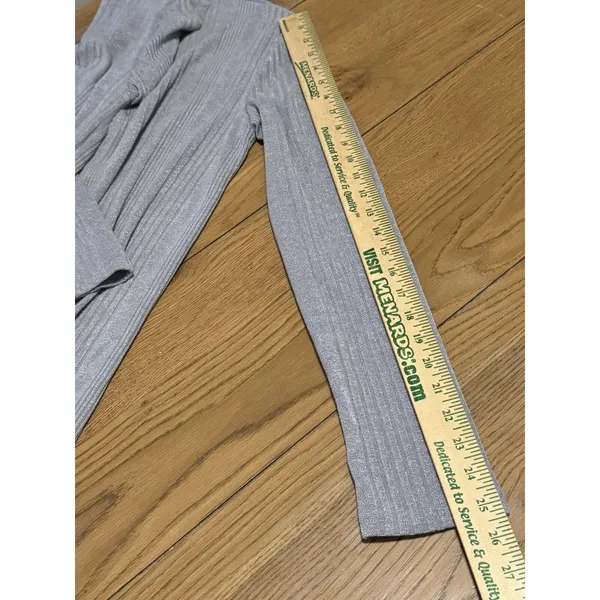 UMGEE Sweater Duster Side Slits Gray Color‎ Ribbed Cardigan Boho Hippie Medium - Image 11