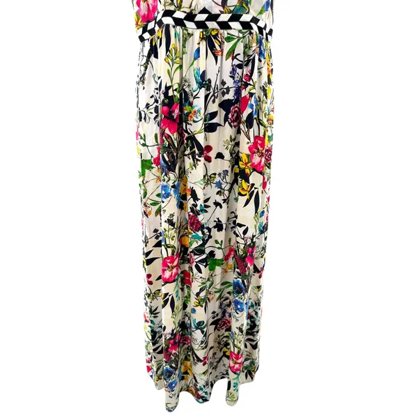 Parker Silk Halter Floral Luella Sleeveless‎ Maxi Dress S Resort Vacation Cutout - Image 6