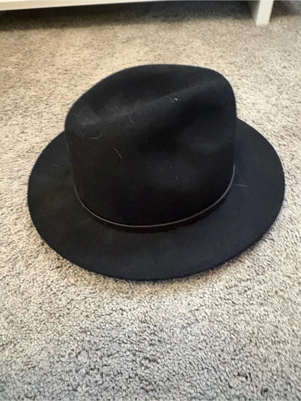 Forever 21 Black Wide-Brim Fedora Hat - Image 2