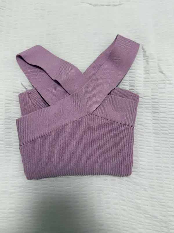 Aritzia Cross Neck Top - Image 3