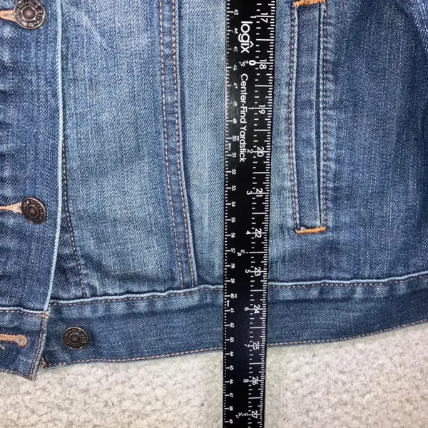 Old Navy Denim Trucker Jacket Women 2XL Blue Faded Utility Layering Outdoor - Image 8