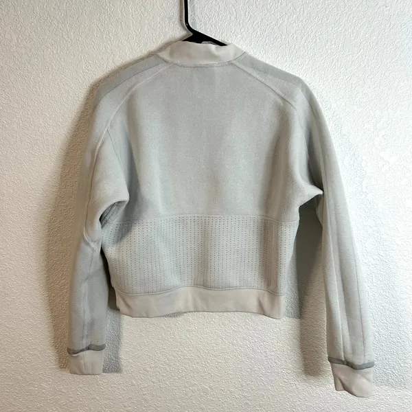Nike NSW Knit Bomber Jacket Womens Size Small in Off White - Image 5
