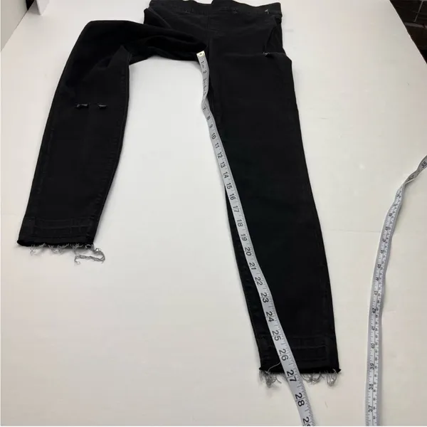Spanx Distressed Jegging‎ Womens Size XS Black Pull On Raw Hem Slimming Skinny - Image 7