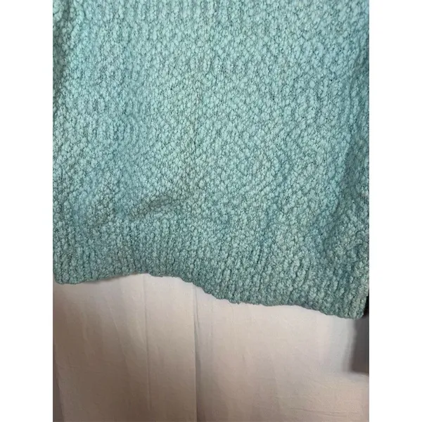 Yes Lola Sweater Womens Size M Blue Green Chunky Knit Crewneck Pullover - Image 7