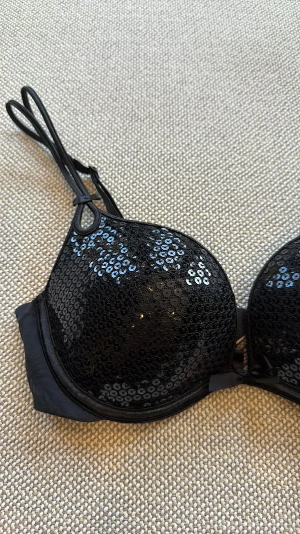 Victoria's Secret bra black sequin 32c - Image 8