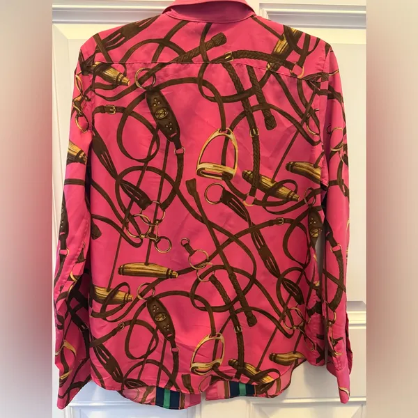 Ralph Lauren Pink Equestrian Button Down Shirt - Image 2