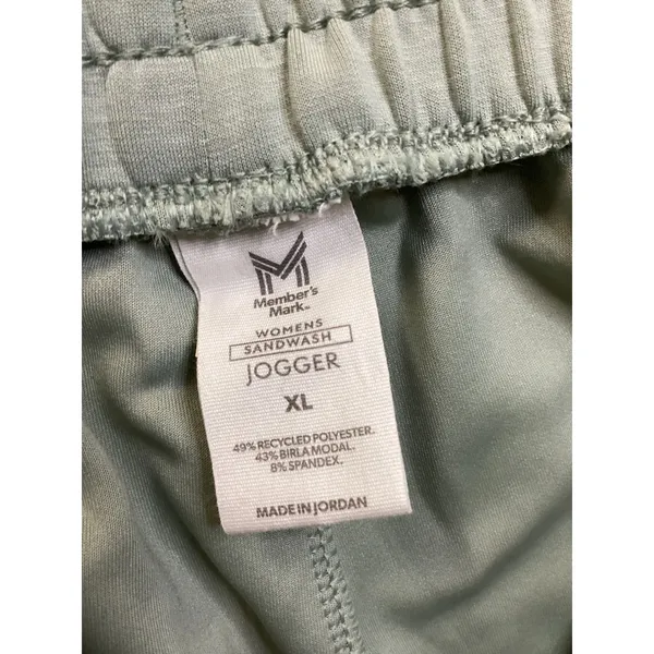 Member's Mark‎ Womens Sandwash Jogger Sage Green XL Elastic Waist New With Tags - Image 3