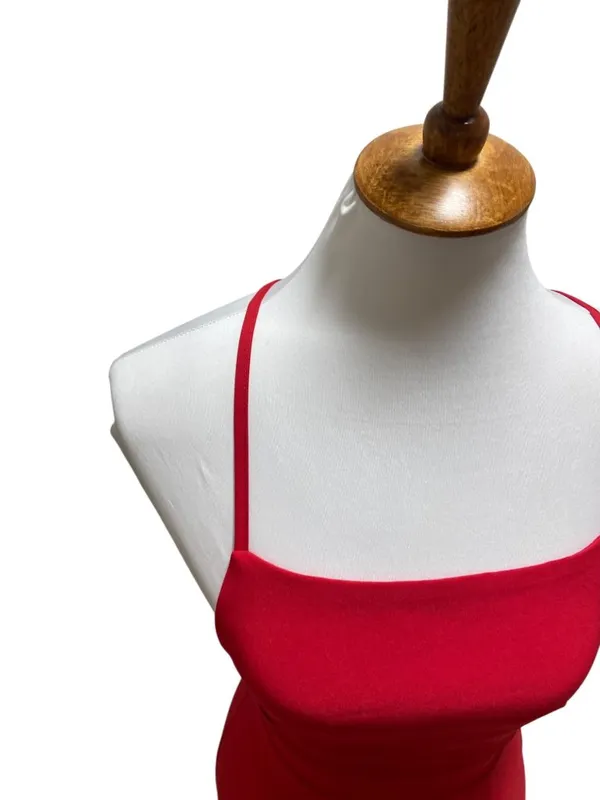 Superdown Bodycon Mini Dress Red Size XS Minimalist Summer Party Wedding Event - Image 8