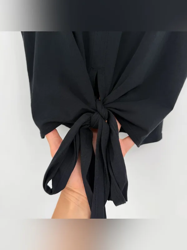 LULULEMON Tie Front Tank Top Black 4 - Image 2