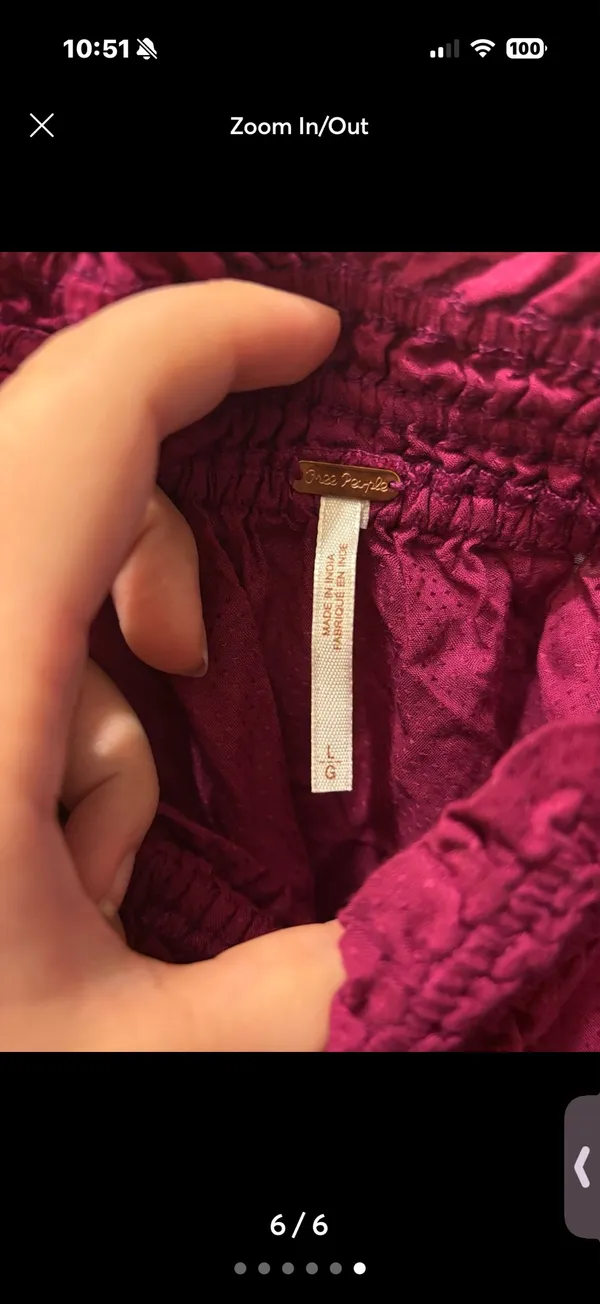 (L) Free people blouse - Image 6