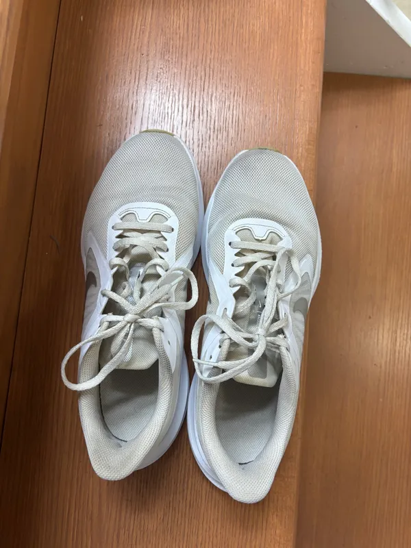 Nike Downshifter 10 White Metallic Silver Woman’s Running Shoes - Image 4