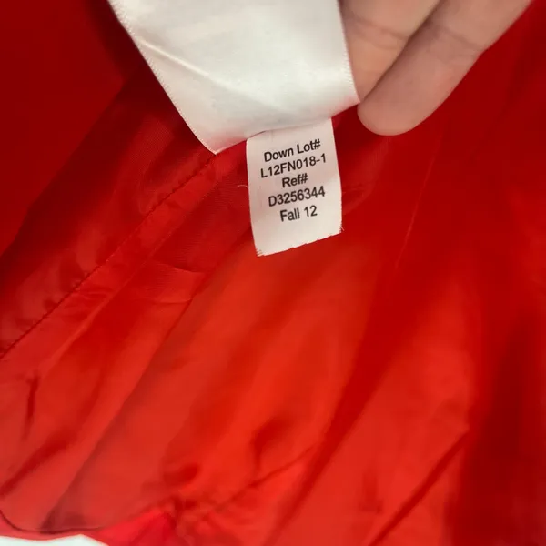 Eddie Bauer 550 Down Puffer Jacket Womens M Red Fur Hood Winter Ski Coat - Image 4
