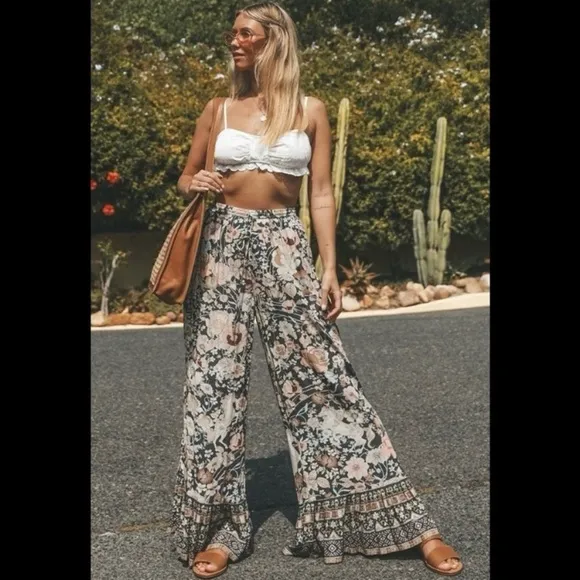 Spell & the Gypsy Collective Amethyst Palazzo Pants in Nightfall Size M NWT‎ - Image 3
