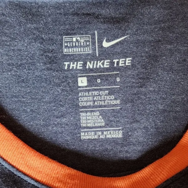 NWT Nike Detroit Tigers Shirt Womens Large Blue Grey Graphic Raglan Athletic - Image 3