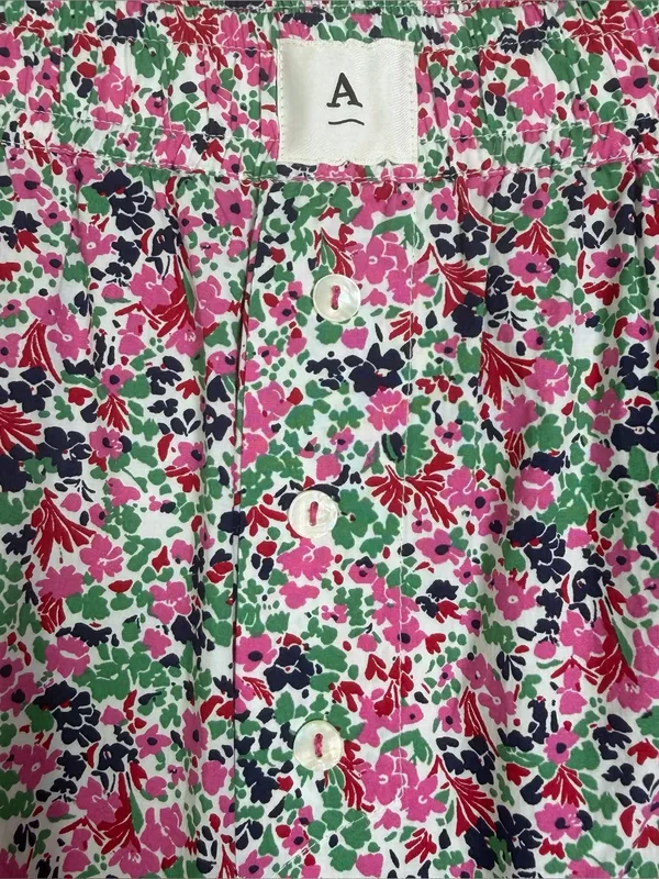 Anthropologie Women’s Floral Cotton Pull On Shorts Pink Green Liberty Style Sz M - Image 3